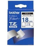 Brother Gloss Laminated Labelling Tape - 18mm, Blue/White (TZ-243)